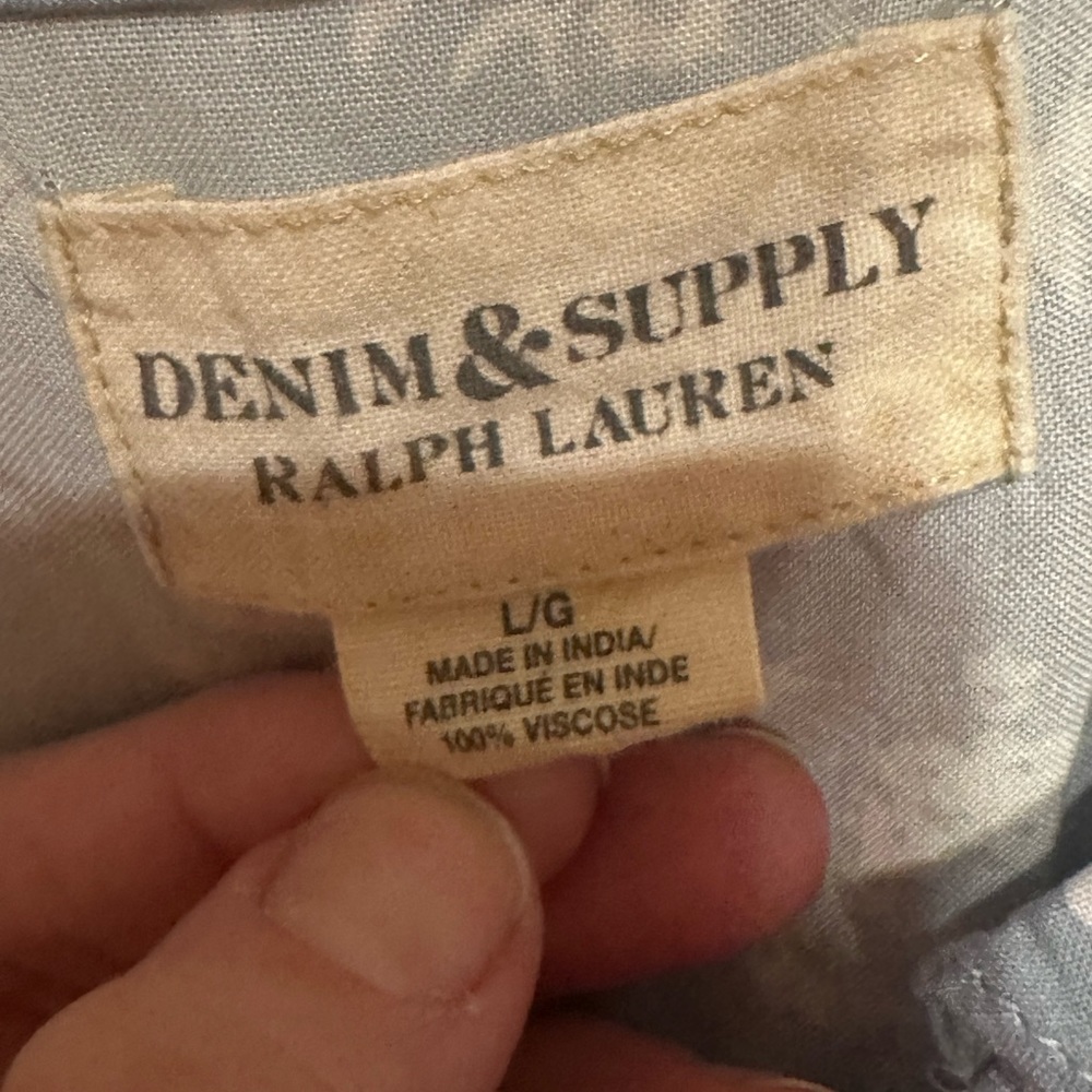 Denim and supple Ralph Lauren wrap dress - Picture 3 of 4